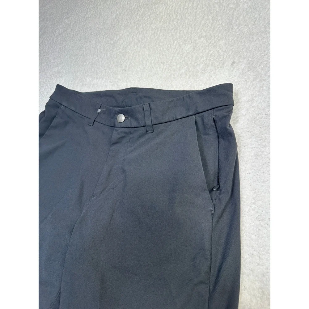Lululemon Athletica Men 32 Performance Stretch Pants gray Flat Front‎ Zip Pocket